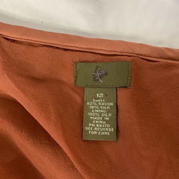 Anthropologie Silk And Velvet Eyelet Close Empire Waist Top - Picture 5 of 5